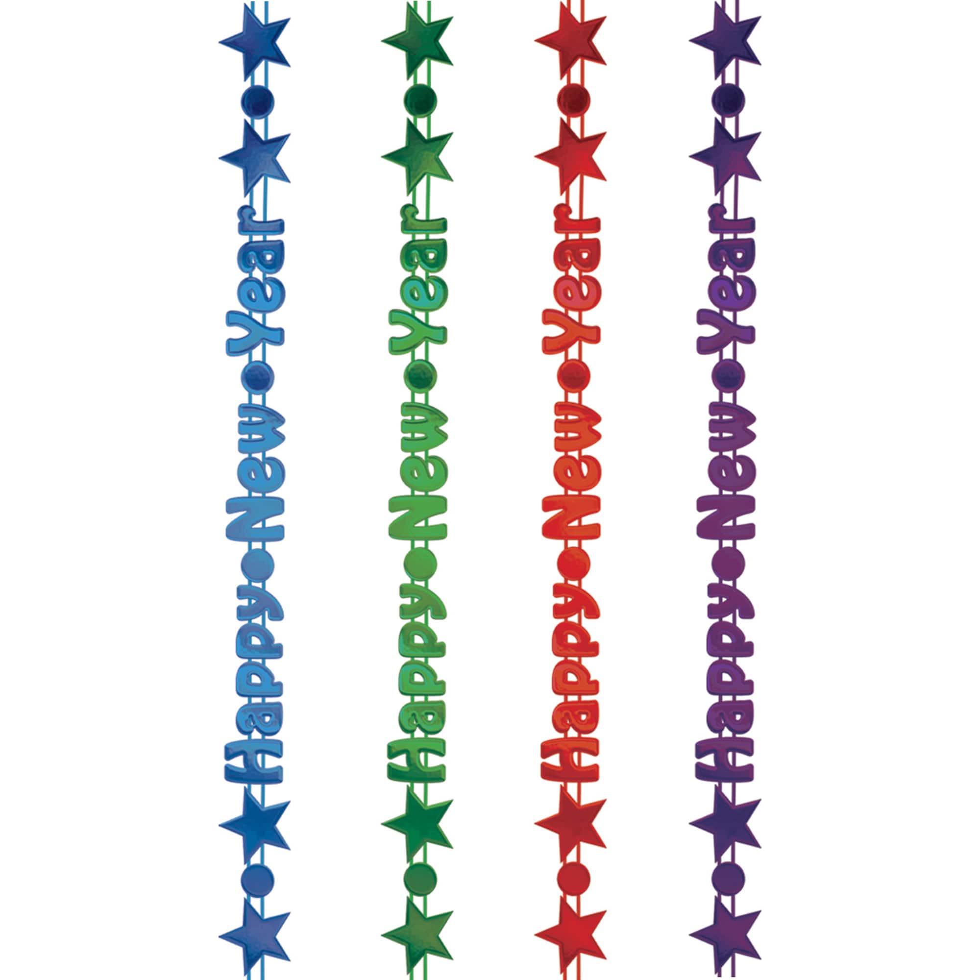 Beistle 36" Bulk Happy New Year Beads of Expression, 144ct.